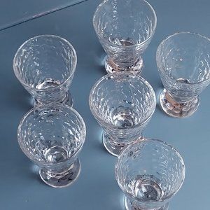 Set of 6 Epicure Collections Shot Glasses Dimpled Glass Pattern Elegant Glass